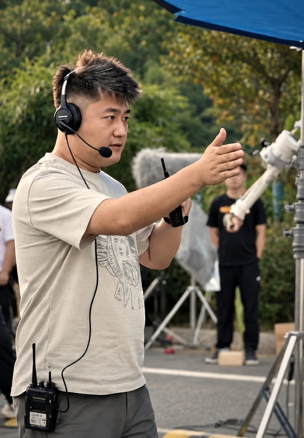 On set · directing